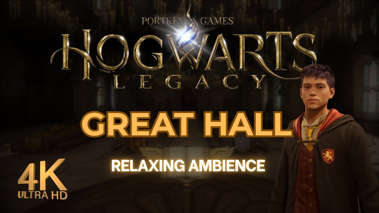 [4K] RELAXING AMBIENCE | Golden Hour | Hogwarts Legacy