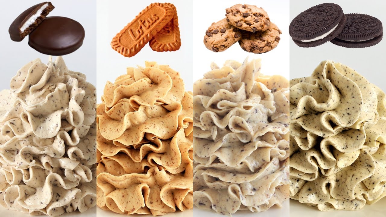 4 Cookie Buttercream Frosting Flavours NO Powdered Sugar Game Changer! Perfectly Pipeable!