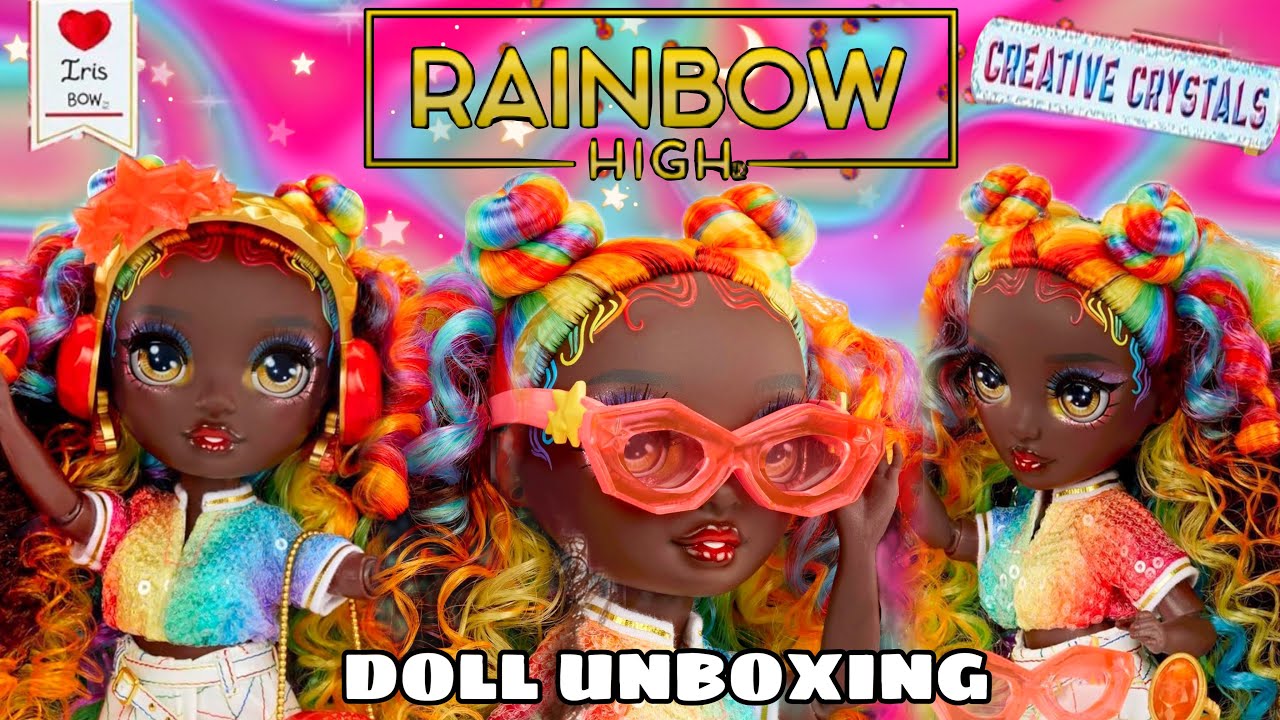 Распаковка куклы Rainbow High Creative Crystals Iris Bow ❤️🌈