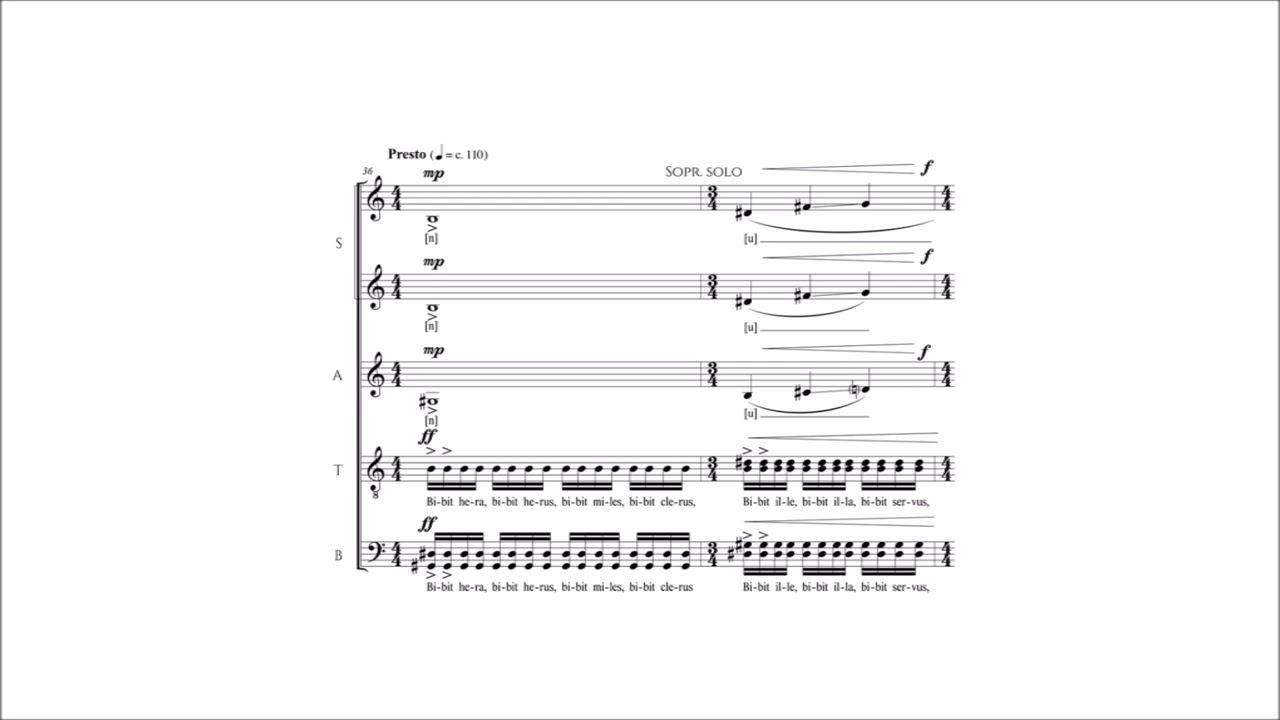 MICHAŁ ZI&Oacute;ŁKOWSKI - IN TABERNA (SCORE VIDEO)