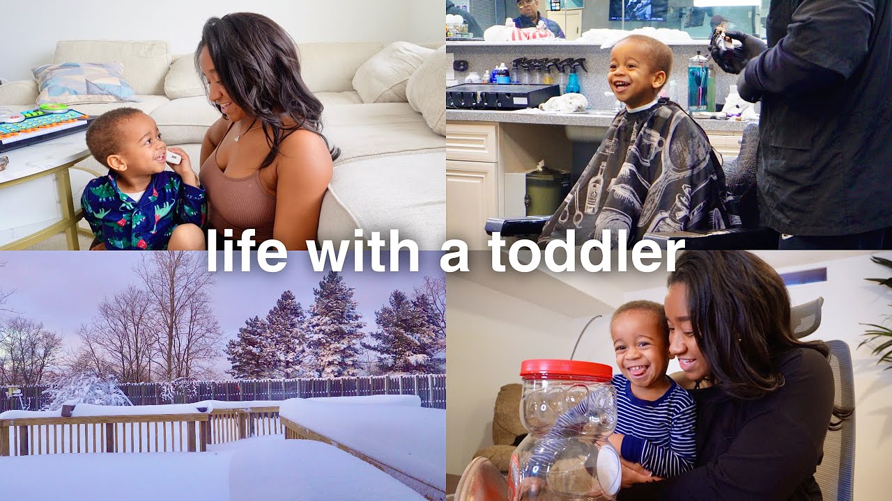 Life with a Toddler! Snow Days + Learning Through Play + A New Haircut (he did SO good!!)