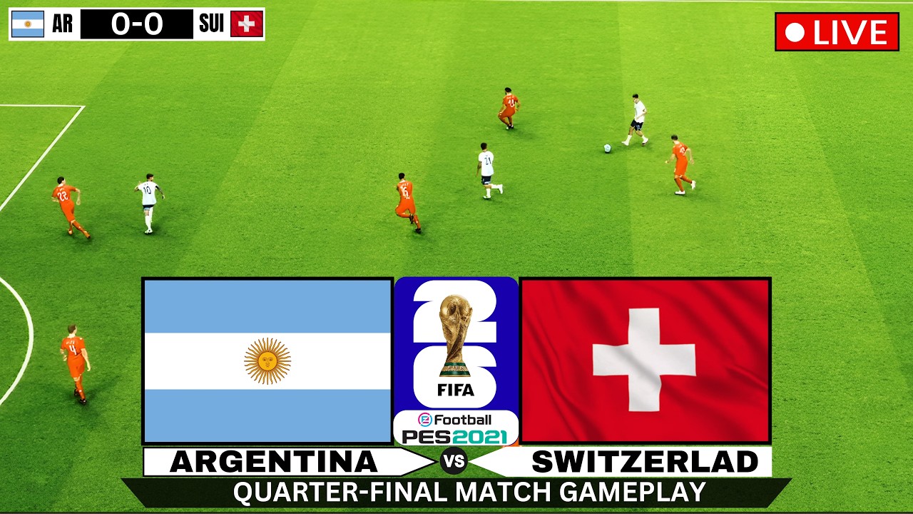 FIFA 2026 Live: Argentina vs Switzerland | World Cup | Gameplay Video | Football Match Simulation