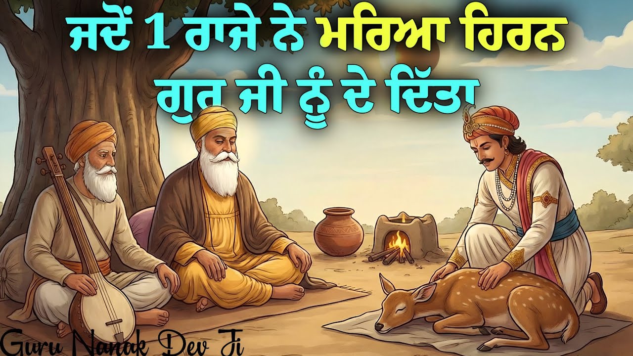 ਜਦੋਂ ਇਕ ਰਾਜੇ ਨੇ ਮਰਿਆ ਹਿਰਨ ਗੁਰੂ ਜੀ ਨੂੰ ਦਿੱਤਾ || Guru Nanak Dev Ji Sakhi || Sikh Itihas
