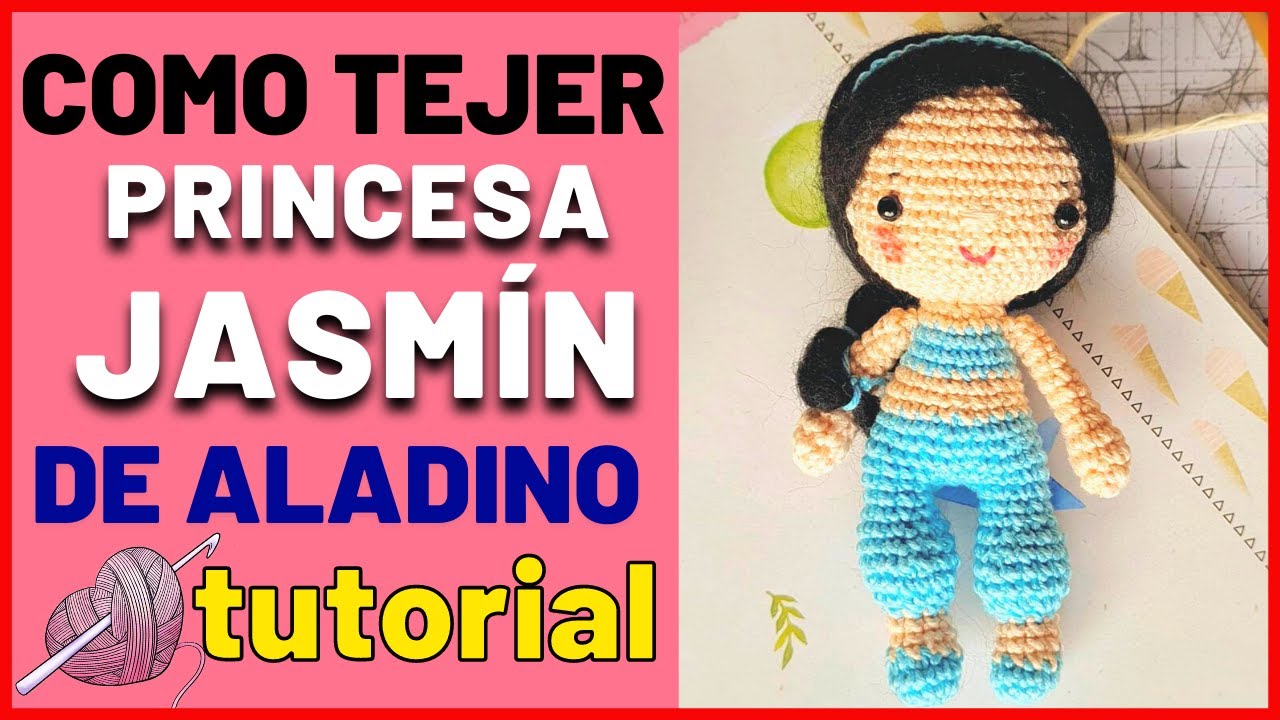 Como tejer a la PRINCESA JASMIN | parte 2 | tutorial paso a paso princesa a crochet