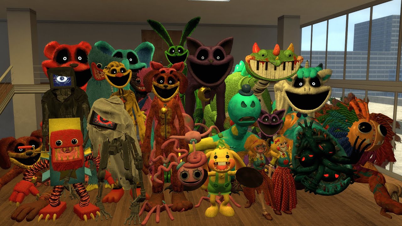 Surviving the Poppy Playtime Family, Chapter 1, 2, 3 & 4 | Garry's Mod