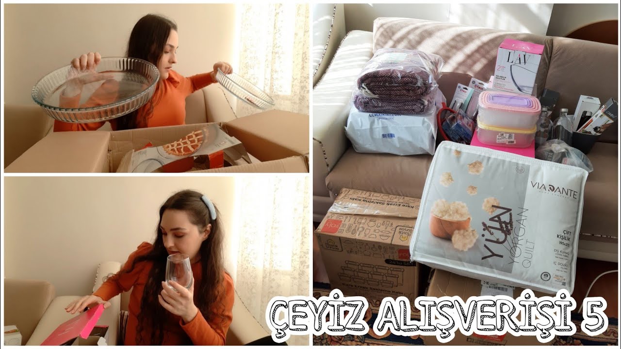 ÇEYİZ ALIŞVERİŞİ 5💖| Erzak Kapları, Borcam Seti, Battaniye-Yorgan