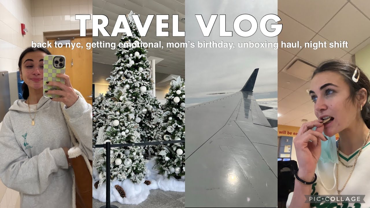 VLOGMAS 03 | traveling back to nyc, getting emotional & opening up, night shift on no sleep