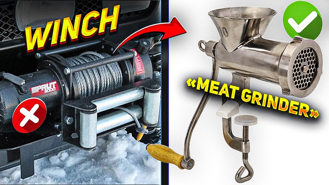 Meat grinder-based cheap DIY manual winch - will it work?
