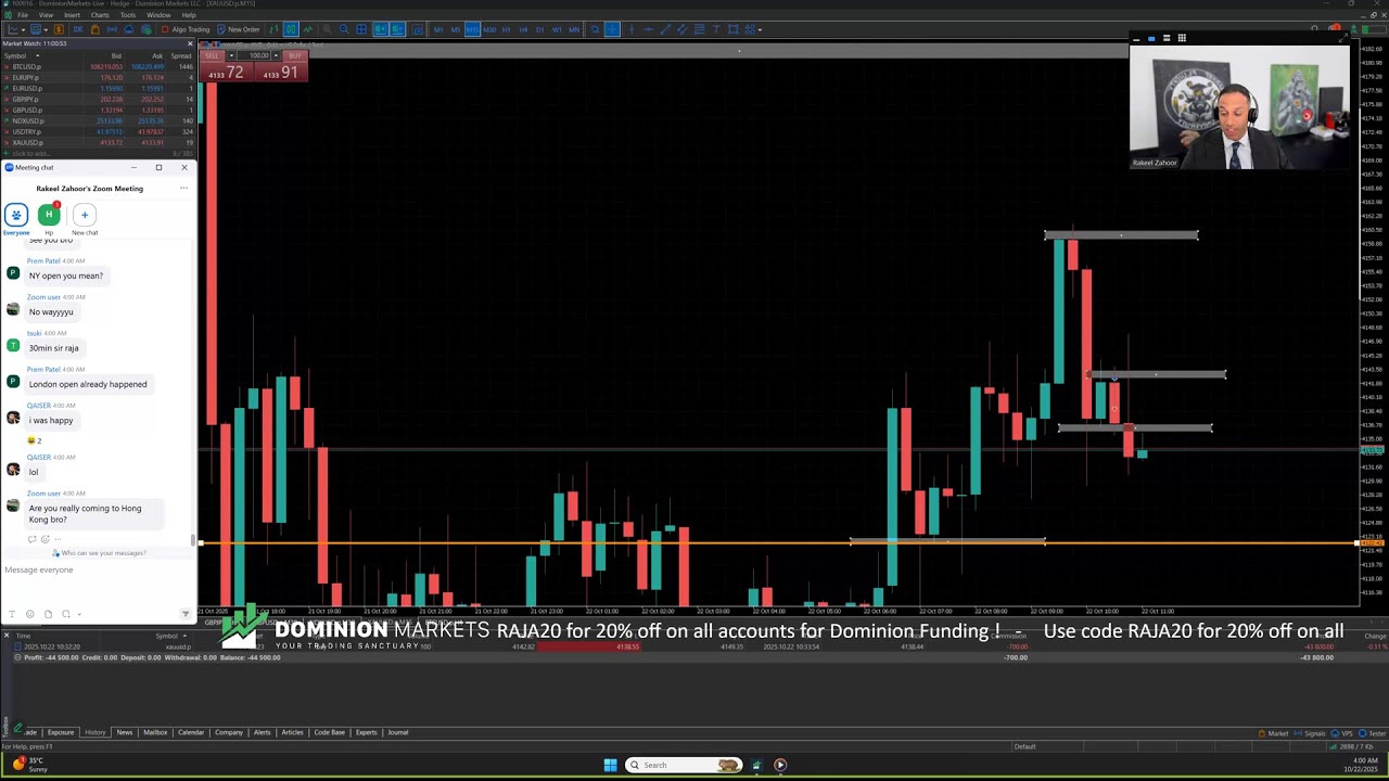 Live Forex London Session- 22nd October