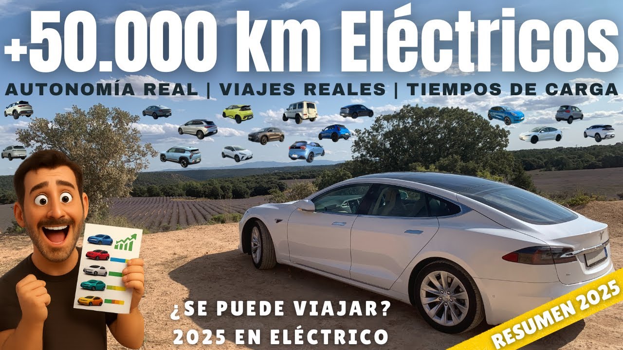 50.000 km con 32 coches eléctricos | Autonomía REAL, viajes y tiempos de carga  | Resumen año 2025