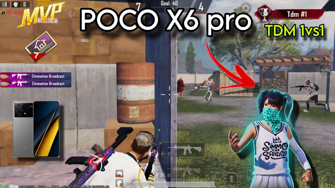 PUBG MOBILE POCO X6 PRO 5G 😱 丨GAME PLAY TDM 1v1 M4 🔥 Can I win this challenge? 😱