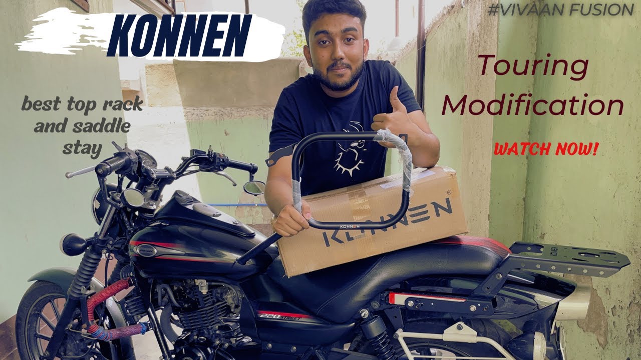 Saddle Stay and Top Rack for Bike / Best / Installation / Bajaj Avenger /  Konnen Automotive   4K