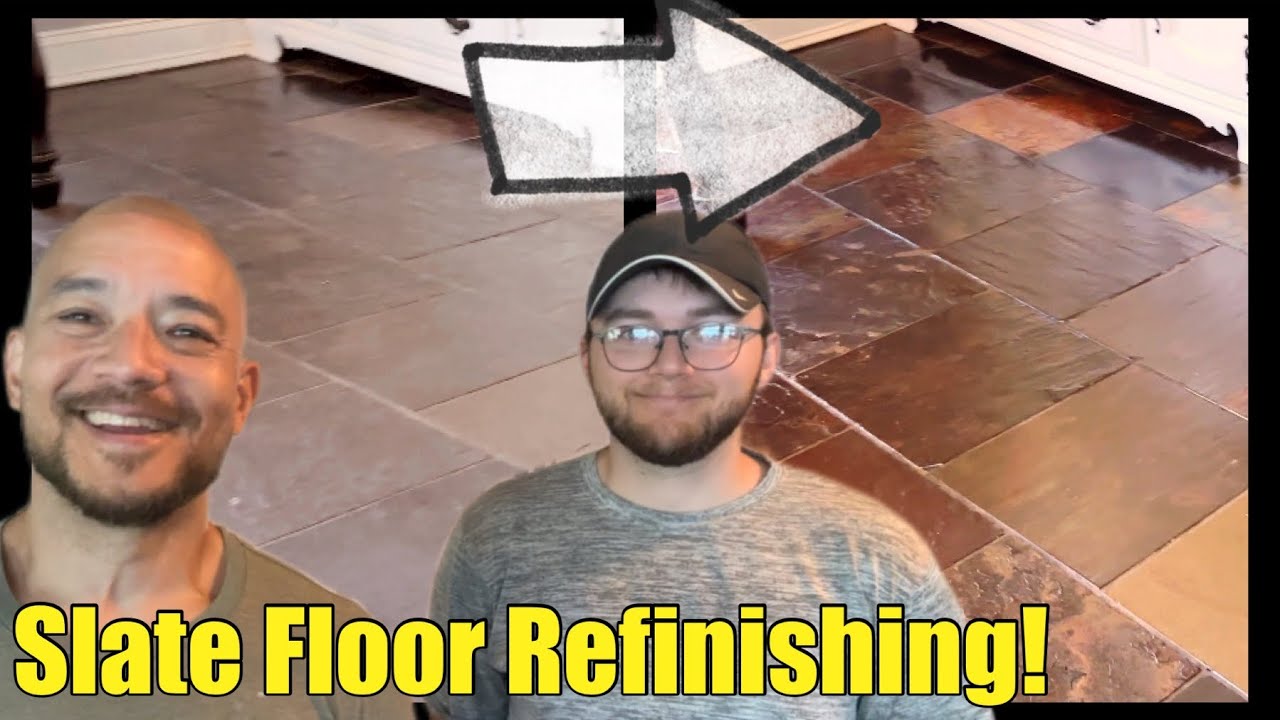 Natural Slate Floor Cleaning & Sealing!