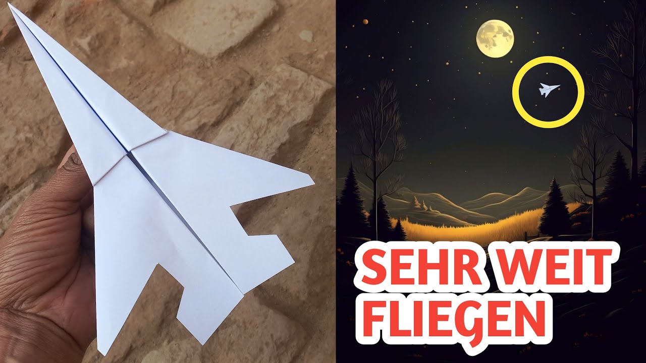 Wie man einen Papierflieger weit fliegen lässt – Der beste Papierflieger der Welt