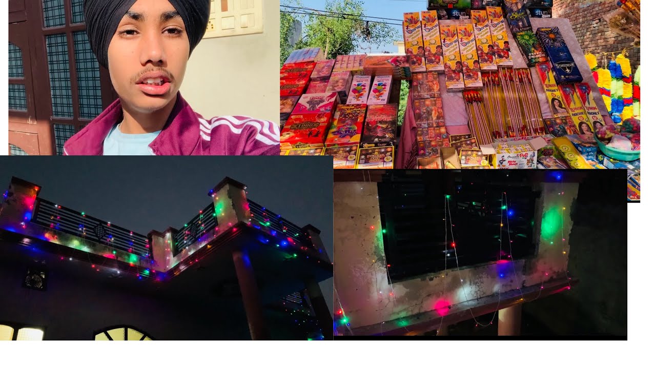 Diwali Di Tyari te crackers￼ ve le aye |Sare ghar te lighting krte 🌸 | VAN￼SHBATTHVLOGS