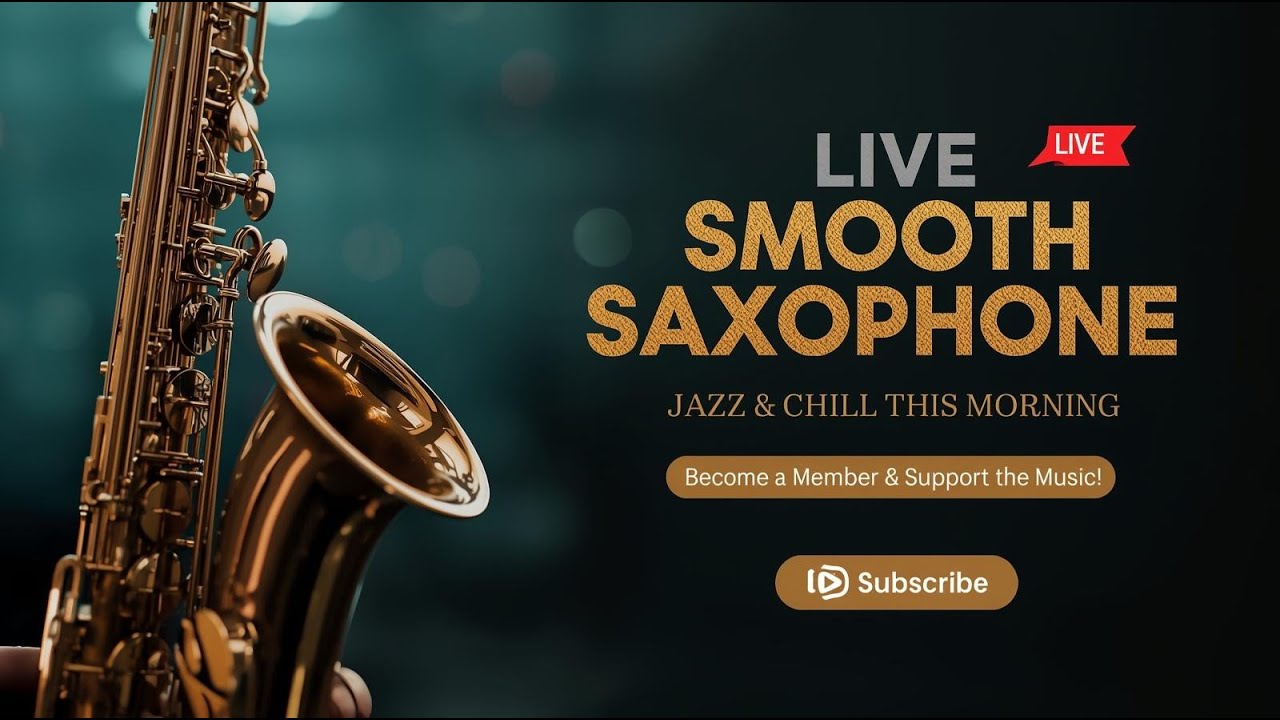 Live Smooth Jazz Saxophone 🎷 Gentle Morning Coffee Music | Relaxing Jazz for Calm Focus