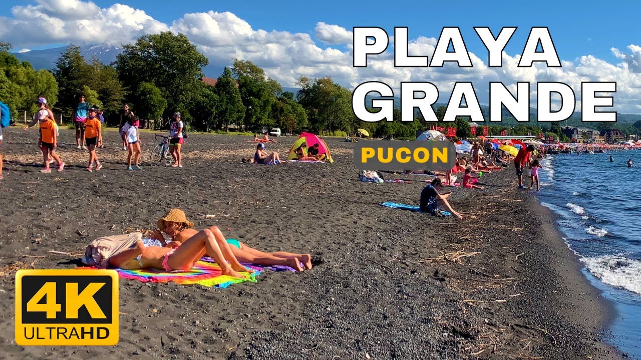 4K Playa grande Pucon | Verano 2022 | Pucon 🇨🇱 Chile | #4k #verano2022 #playa Parte 1
