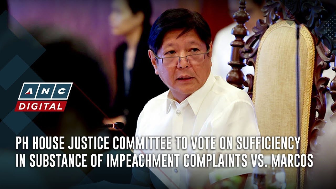 PH House justice committee to vote on sufficiency in substance of impeachment complaints vs. Marcos