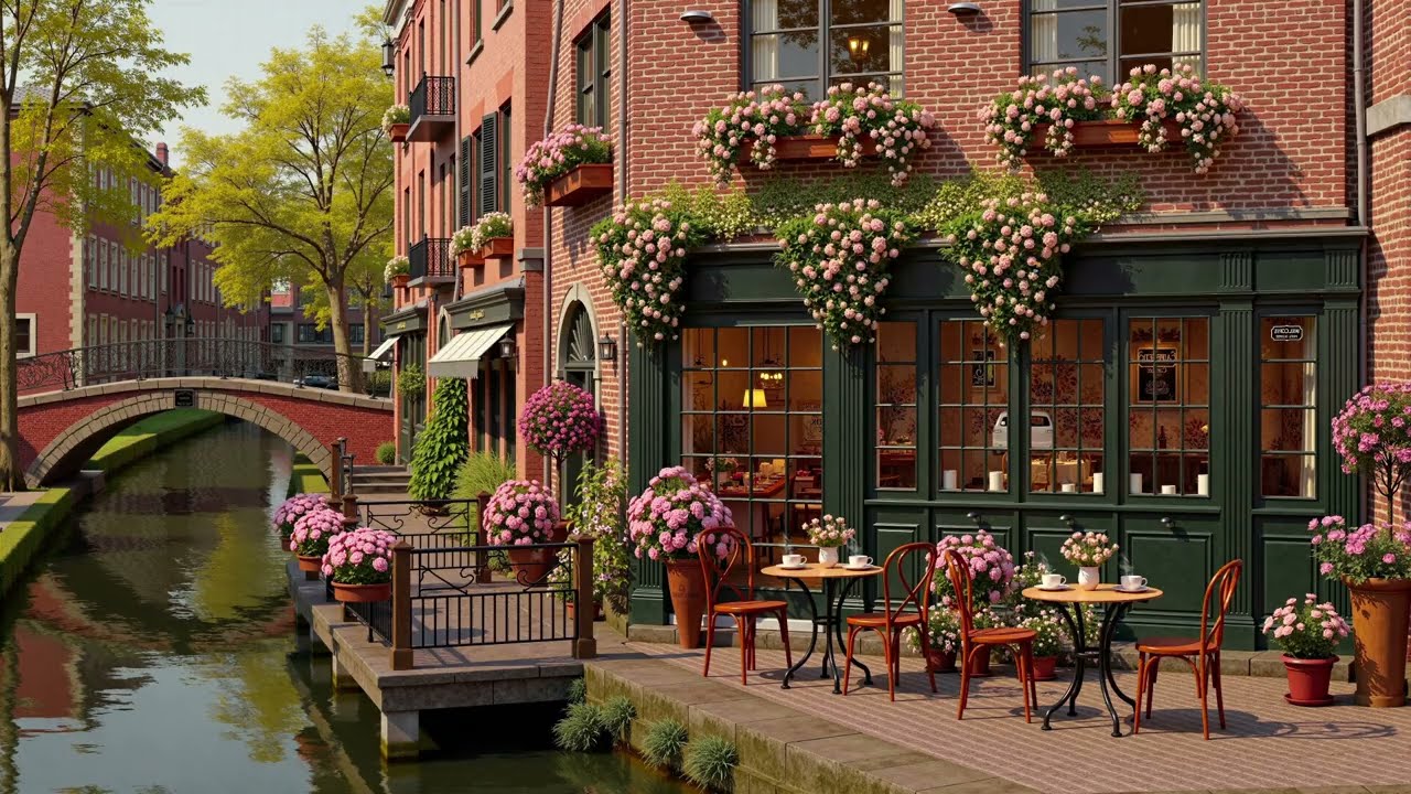 Soft Spring Jazz Music at Cozy Coffee Shop Ambience 🌿 Sweet Jazz Background Music for Work, Study