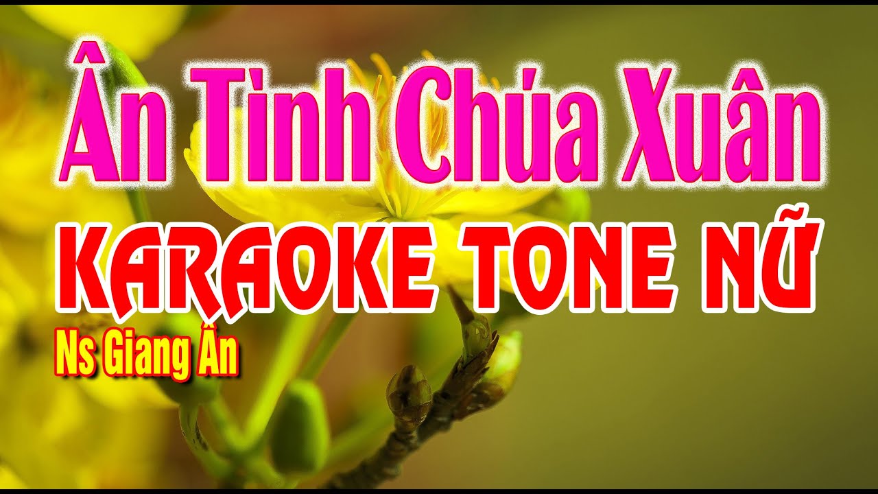 Ân Tình Chúa Xuân karaoke tone nữ beat Giang Ân