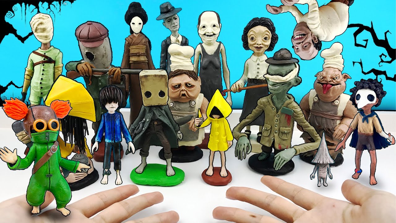 Все МАЛЕНЬКИЕ КОШМАРЫ 3, 2 и 1 часть из Пластилина ✅ Лепка фигурок из Little Nightmares | Туториал