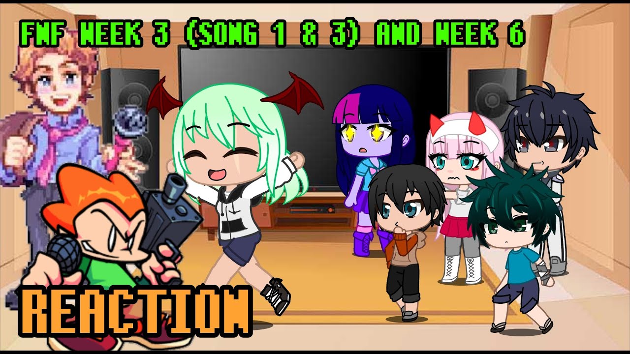 Characters react to FNF Week 3 & Week 6 || The Rookie J. || GCRV