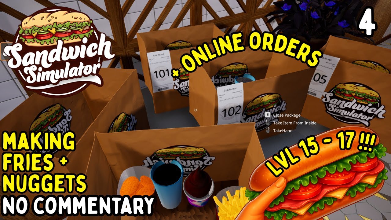 Sandwich Simulator 🥪 UNLOCKED FRENCH FRIES & NUGGETS | Longplay No Commentary #4