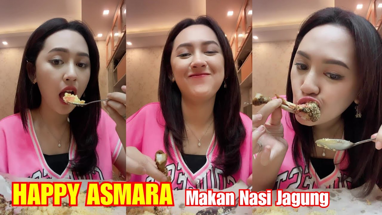 MADYANG !! HAPPY ASMARA live MAKAN NASI JAGUNG || NASI TAMPOK