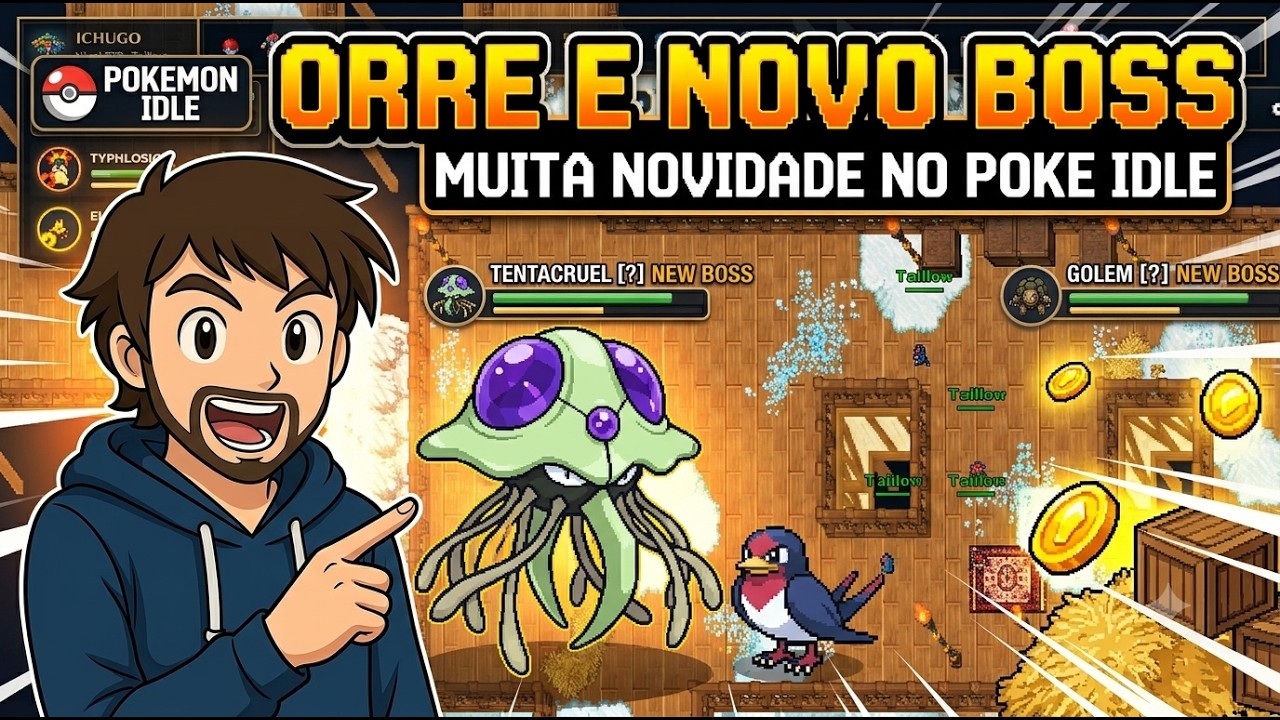 NOVA REGI&Atilde;O DE ORRE, NOVO BOSS TENTACRUEL, NOVIDADES NO MARKET POKE IDLE EST&Aacute; INSANO