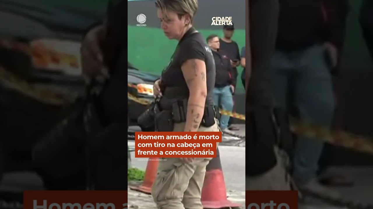 Homem armado &eacute; morto com tiro na cabe&ccedil;a em frente a concession&aacute;ria #Shorts #CidadeAlerta