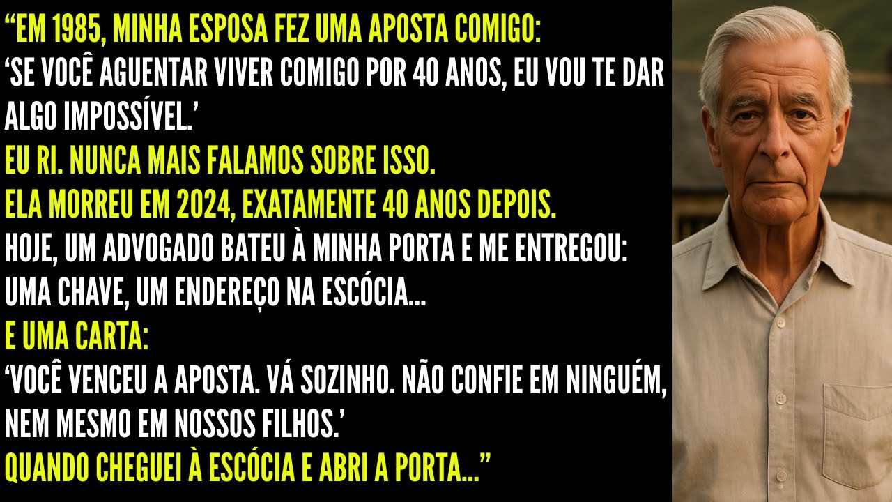 Em 1985, minha esposa fez uma aposta: “Se você aguentar viver comigo por 40 anos, eu te darei algo..