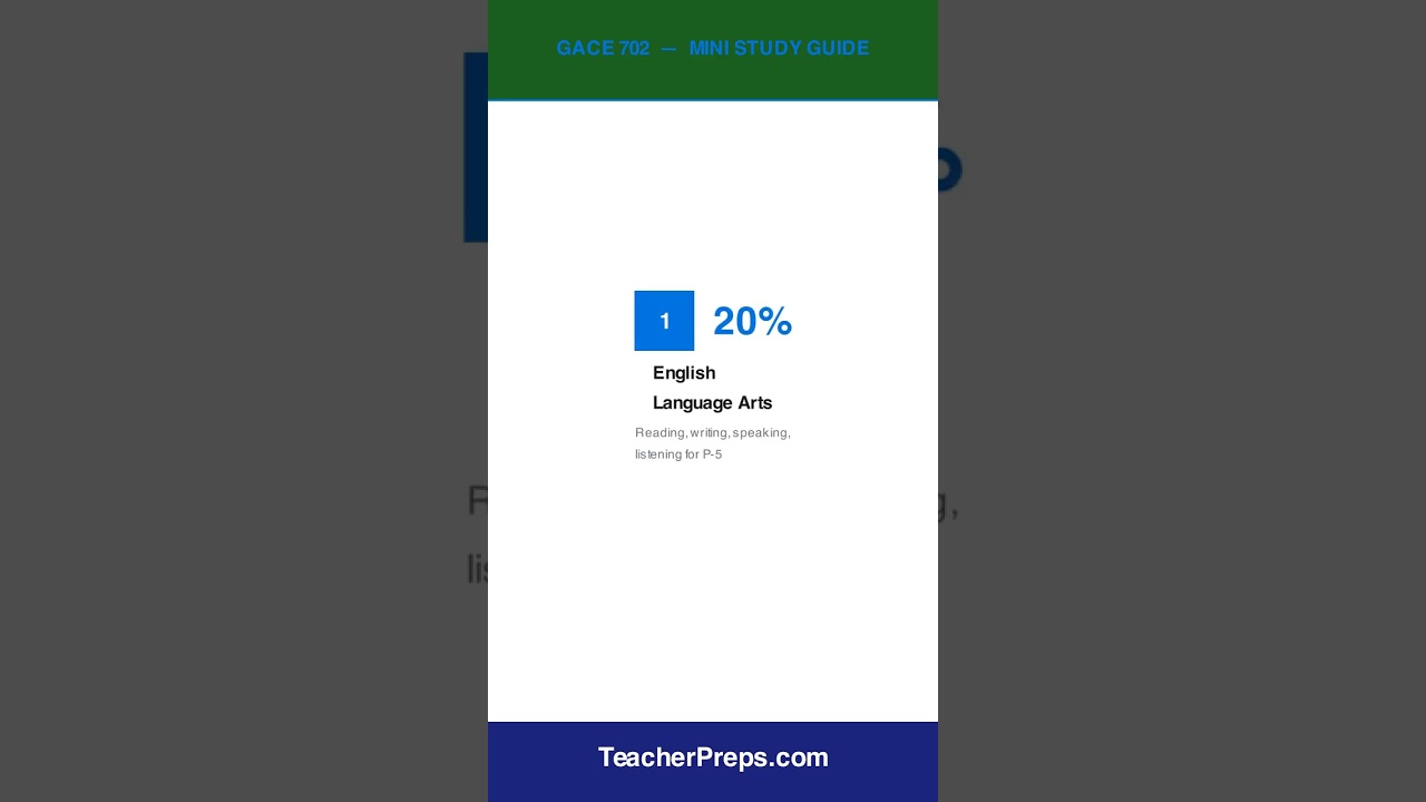 GACE 702 Mini Study Guide | Teacher Certification | #Shorts