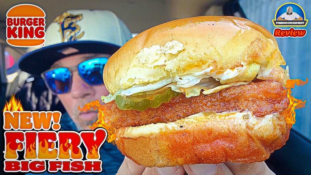 Обзор Burger King® Fiery King Fish! 🔥🐟🥪 | ЛУЧШИЙ рыбный сэндвич в фастфуде? | theendorsement