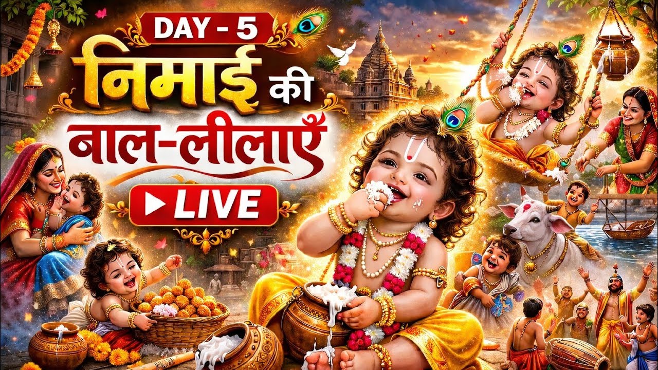 चैतन्य महाप्रभु बाल लीला | गौर पूर्णिमा विशेष LIVE कथा | Nimai Janma Mahotsav day-5