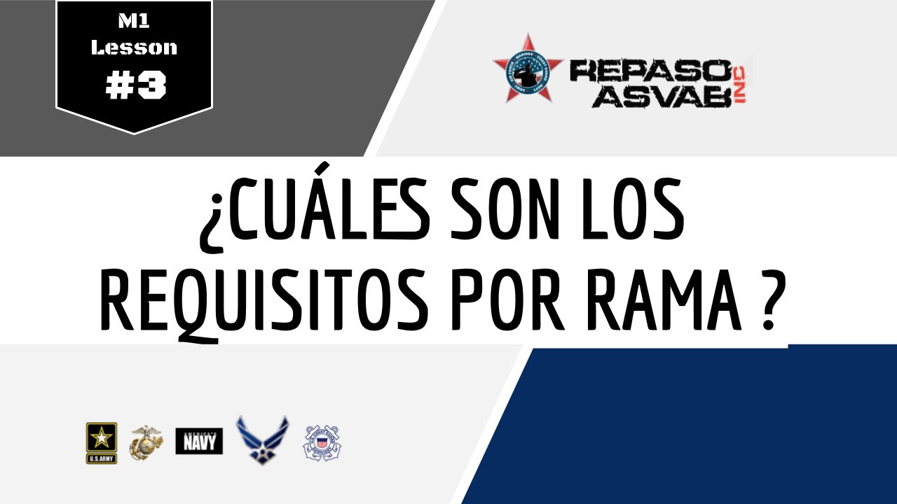 ¿CUÁLES SON LOS REQUISITOS POR RAMA ? [ ARMY, NAVY, MARINES, USAF, USCG, Y SUS RESERVAS ]