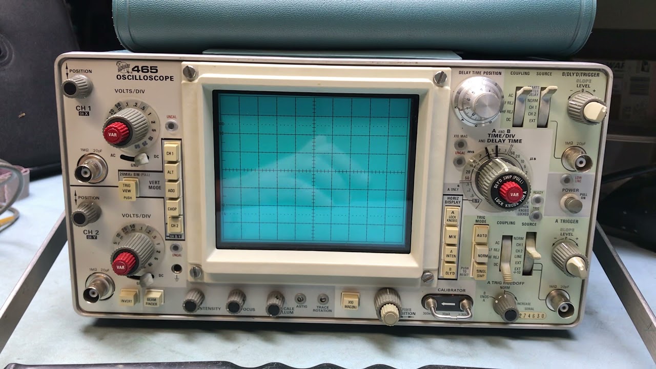 Tektronix 465 startup