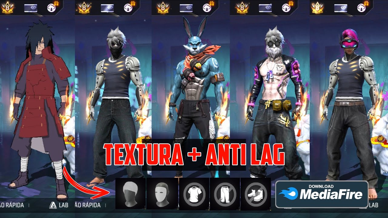 🔥 PACK de TEXTURA FREE FIRE 2025 LINK DIRETO - SEM LAG e 100% ANTI BAN!