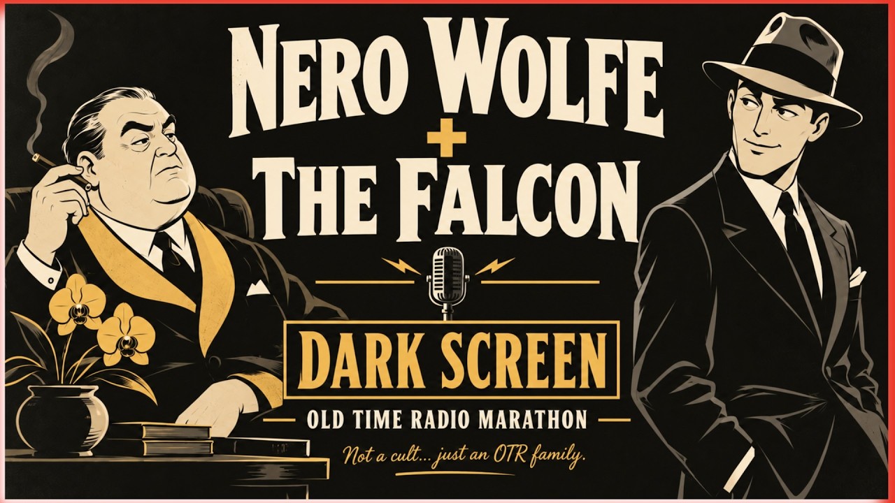 Nero Wolfe & The Falcon Old Time Radio Marathon | Dark Screen Detective Mysteries | Classic OTR