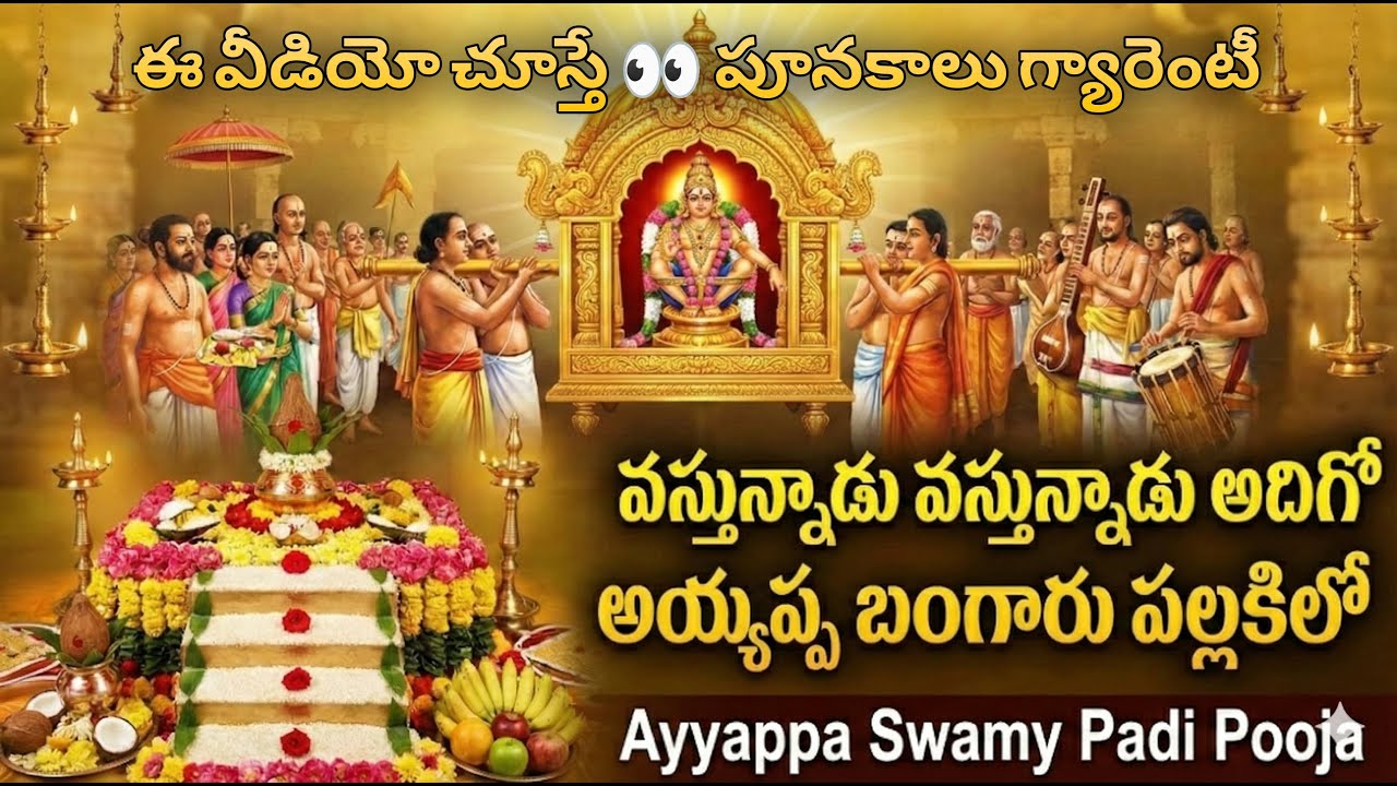 vastunnadu vastunnadu adigo ayyappa  bangaru pallakiloవస్తున్నాడు వస్తున్నాడు అయ్యప్ప బంగారు పల్లకలో