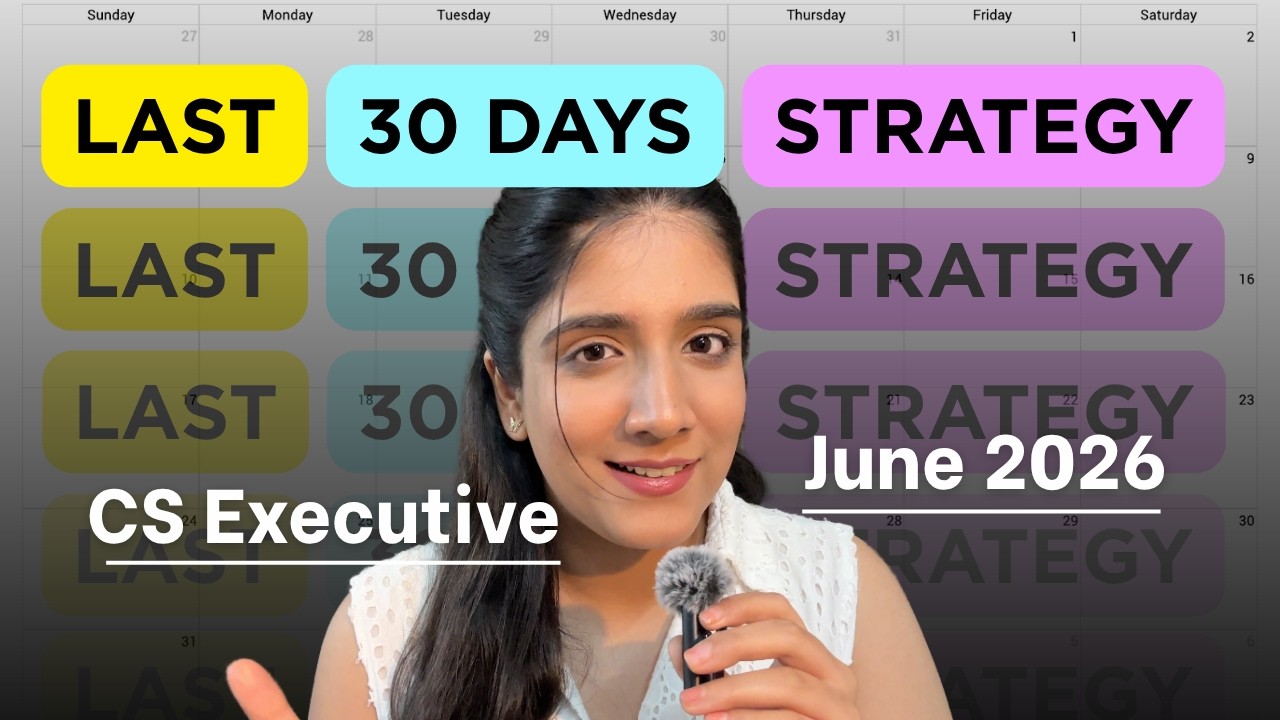 This Is the Real Passing Strategy for CS Executive! June 2026 Students, I've got you❤️