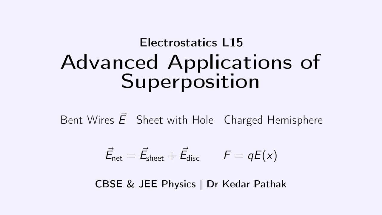 Electrostatics L15: Superposition Advanced Problems | CBSE 12 & JEE Main Physics