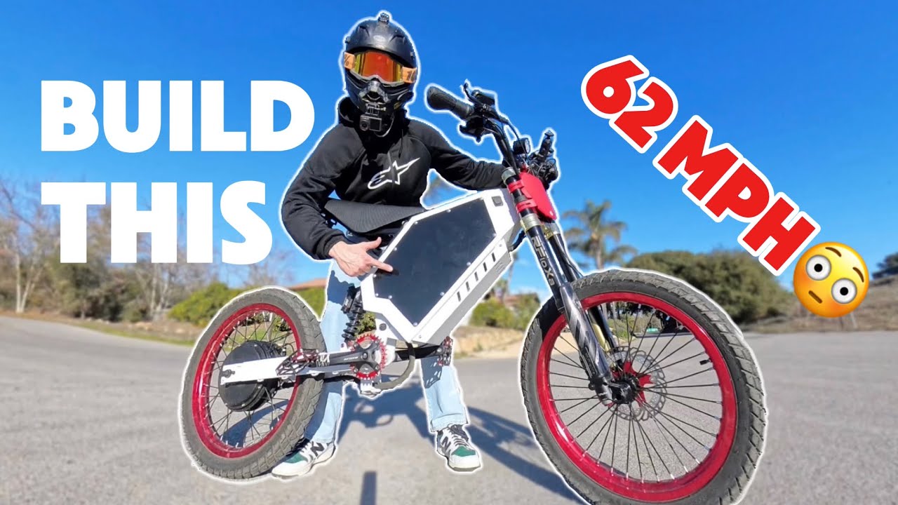 72v 12,600watt electric bike  build full project (cops hate this one simple trick🤓☝️)