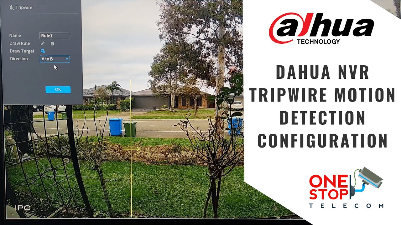 Dahua NVR Tripwire Motion Detection Tutorial