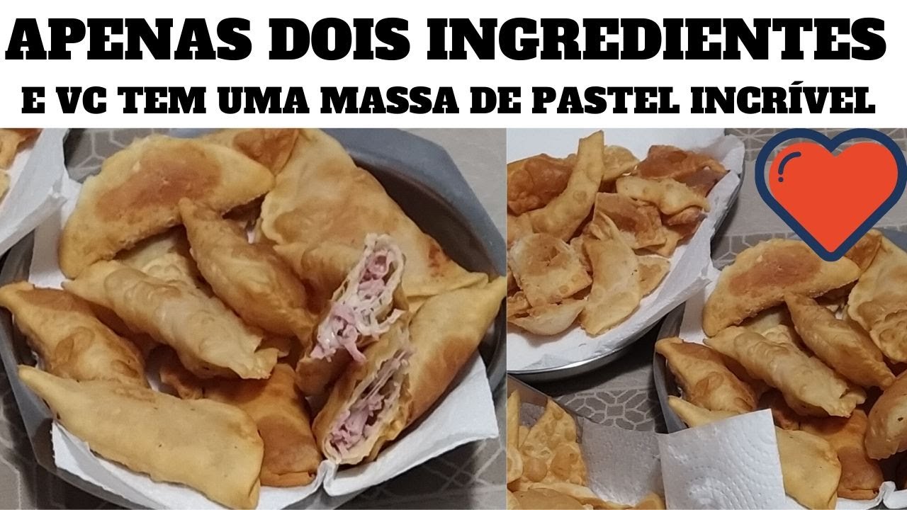 PASTEL COM APENAS DOIS INGREDIENTES/ RECEITA DE MASSA DE PASTEL FEITA COM CREME DE LEITE