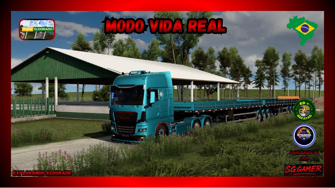 JOGANDO ETS 2 1.58 - MAPA ELDORADO COM DLC - USANDO PLUGIN SNOWYMOON