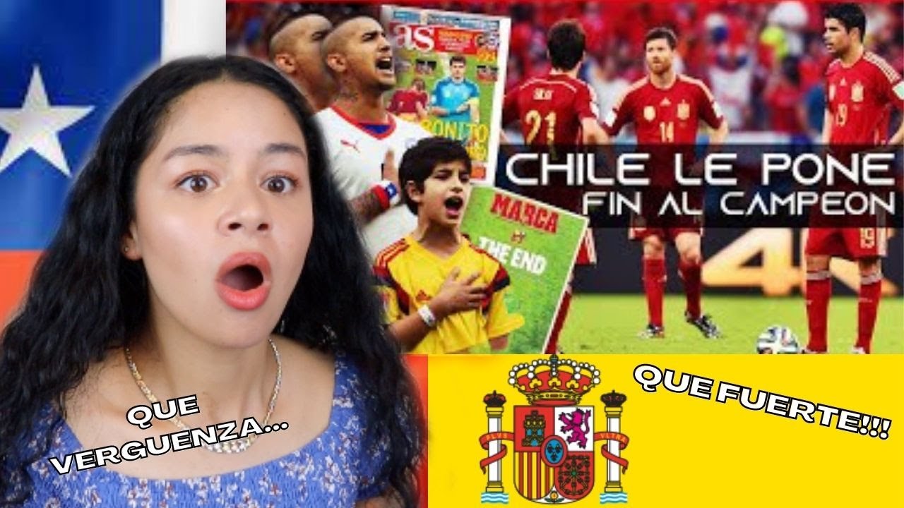 EXTRANJERA REACCIONA a CHILE vs ESPAÑA 2014 | CHILE HUMILLÓ AL CAMPEÓN DEL MUNDO