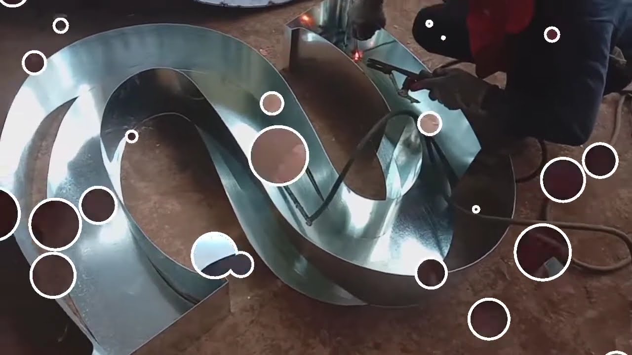WELDED: Build-up letter using GI sheet 16