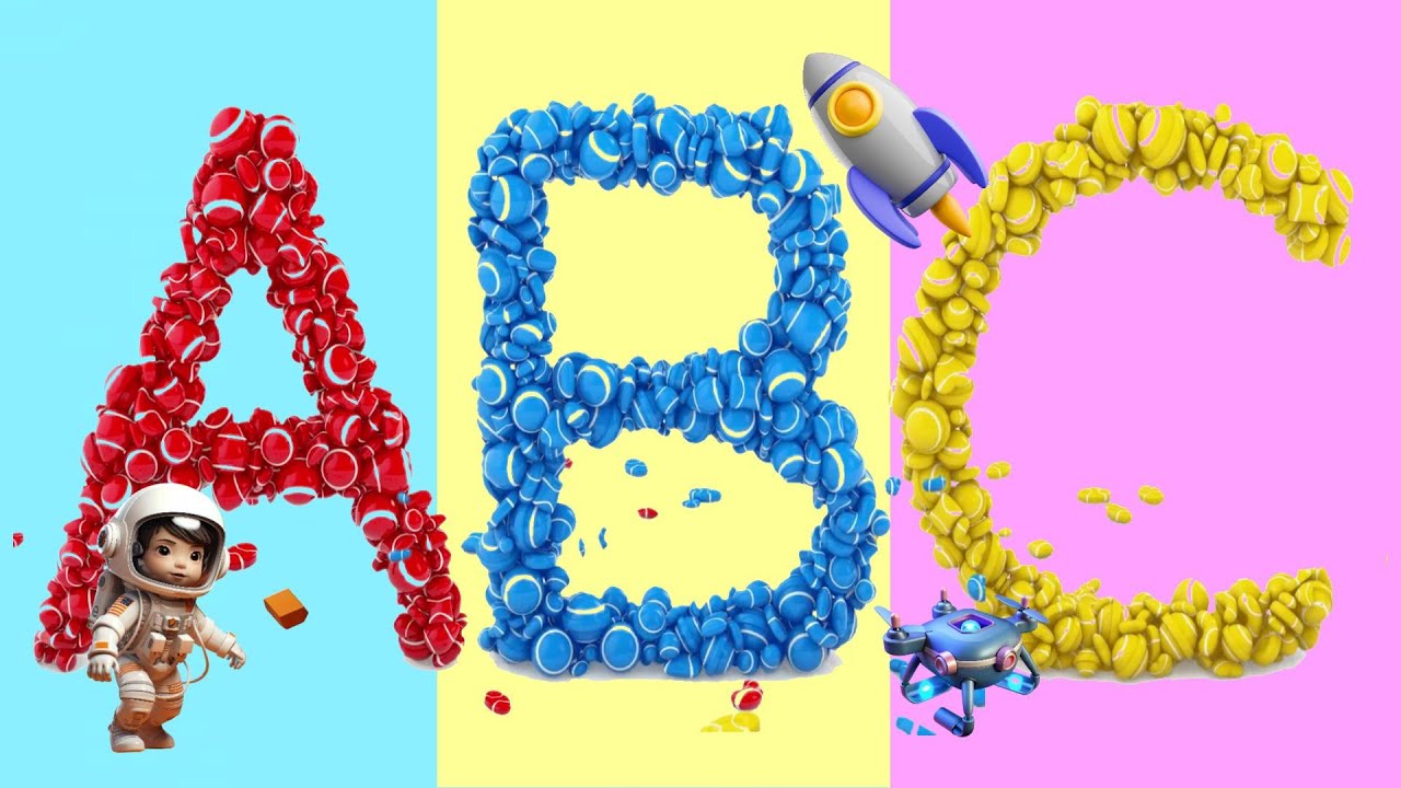 Phonics ABC Song - A for Astronaut! SPACE Phonics Song | Learn letters alphabet song for kids