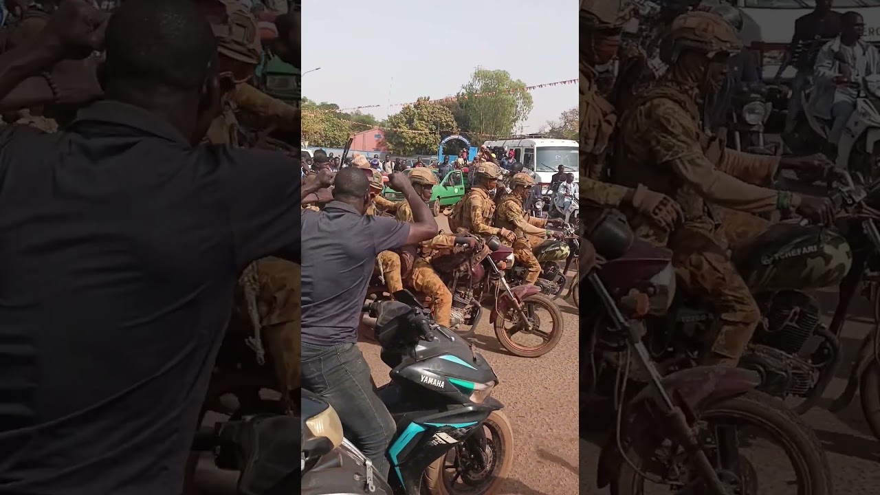 Ibrahim Traore&rsquo;s Security Motorcade 🏍️ 🇧🇫 #ibrahimtraore #burkinafaso #ghana #shorts