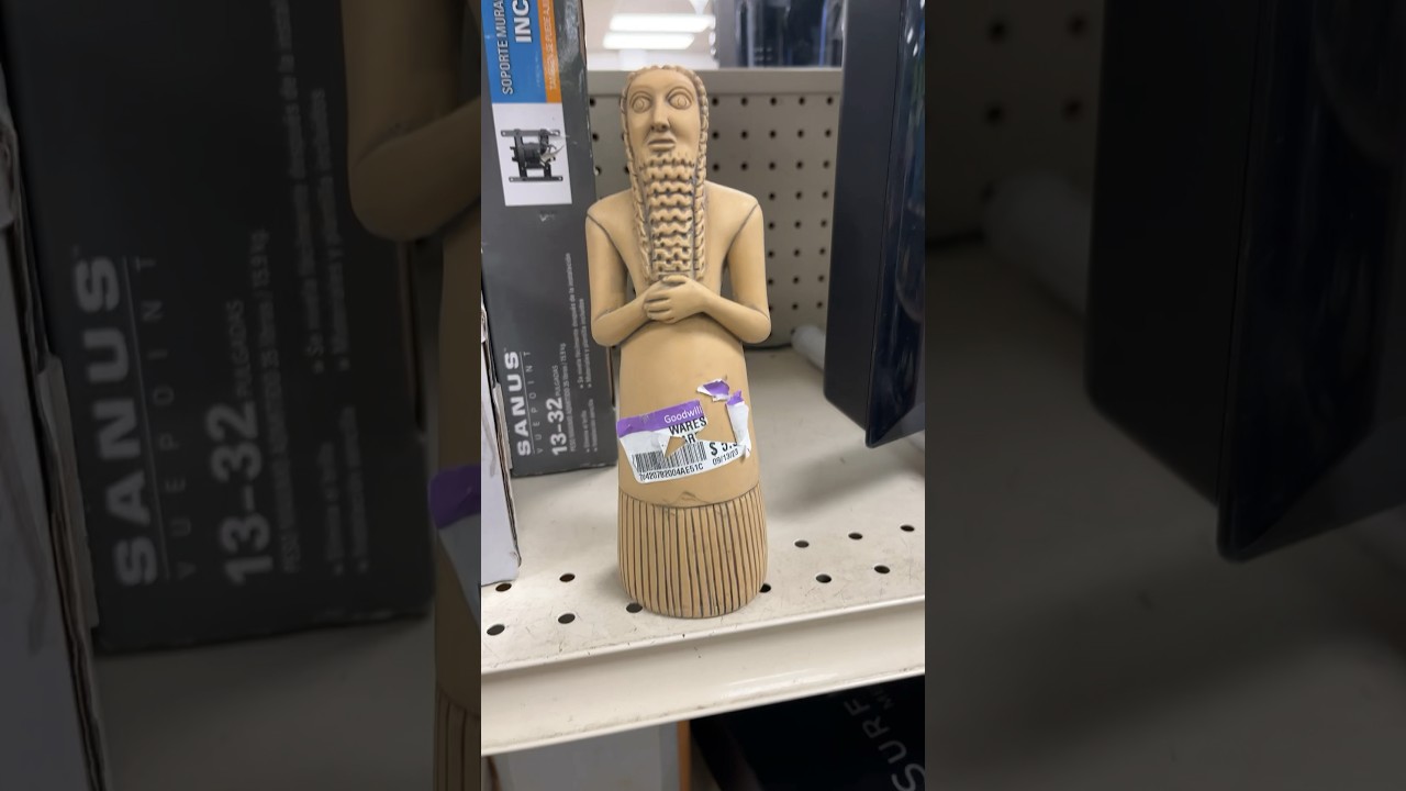 SUMERIAN FIGURE @ GOODWILL #thrifting #goodwill #sumerian #figure #homedecor #decor #decorative